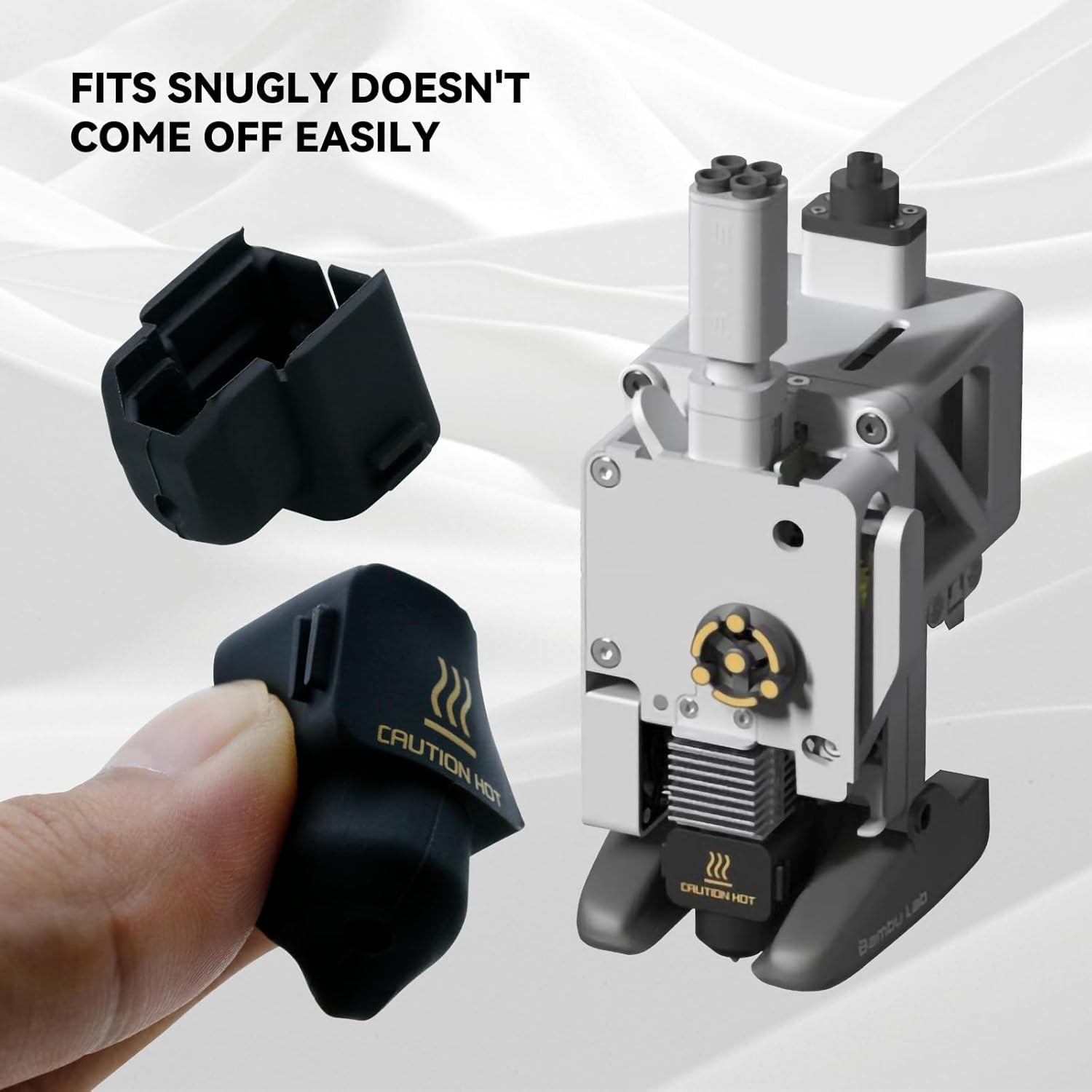 3D Printer Hotend 5Pcs Black Silicone Sock Heater Block Silicone Cover for Bambu