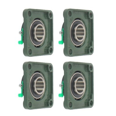 New 4Pcs 1-1/4'' Bore 4 Bolt Solid Base UCF206-20 Pillow Block Flange Bearing