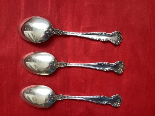 3 Antique Cambridge by Gorham Sterling Silver Teaspoon 5 3/4" Flatware momogram