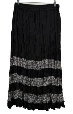 Exclusively for Signals 100% Rayon Elastic Waist Tiered Traveler's Skirt SZ 1X