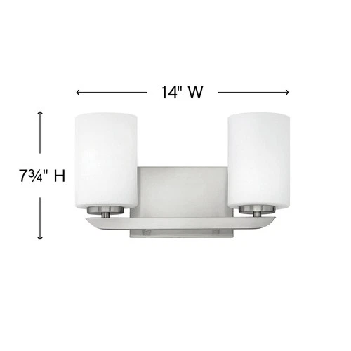 Hinkley Kyra 7 3/4" High Brushed Nickel Modern 2-Light Wall Sconce - Picture 5 of 6