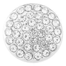 Silver Sparkle Snap Jewelry 18MM Ginger Charm Fits Custom Bracelets, Necklaces