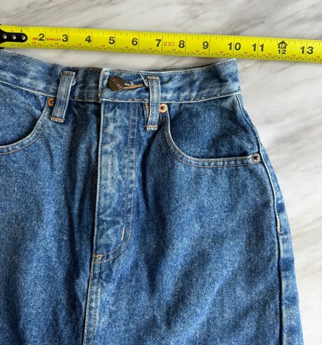 Vintage 80s 90s Cassidy Denim Skort Denim & Co Jeanswear 10 x14 Jean Skirt Short - Picture 5 of 11