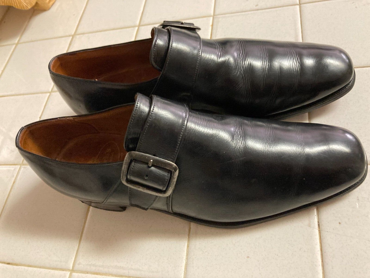 MENS CHURCH'S Monk Strap Black Dress Business Shoes Handmade size