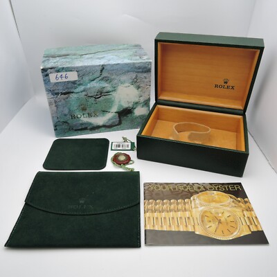 ROLEX OYSTER M グリーン 時計ケース 内箱のみ ROLEX Genuine Vintage Green Service Division Inner Box 2.00