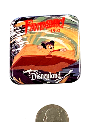 FANTASMIC ディズニーライセンス ミッキーマウス 1992年物 Fantasmic 1992 Disneyland” Sorcerer Mickey promo pin back button