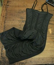 DOLCE GABBANA CORSET DRESS RIBS RUCHED LINGERIE STRAP STRAPLESS BACK 2 WAY ZIP