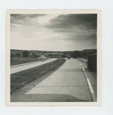 Vintage Photo Ford Motors Sign Main Auto Bahn HWY Germany Road View Cars 1951