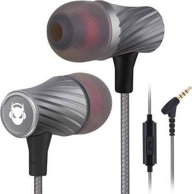 Super Bass Wired Earbuds with Microphone   Noise Cancelling, Deep Bass Ear Bud