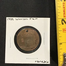 1939 New York NY World’s Fair Kendall Car Auto Motor Oil RARE Coin Token