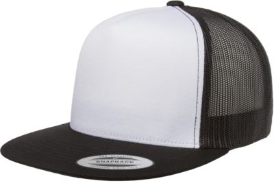YP Classics Flat Bill Trucker Cap Yupoong Meshback Snapback Hat 6006 5-Panel