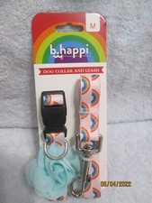 B Happi Girl Dog Collar With Flower  Leash Medium See Pics For Sizing