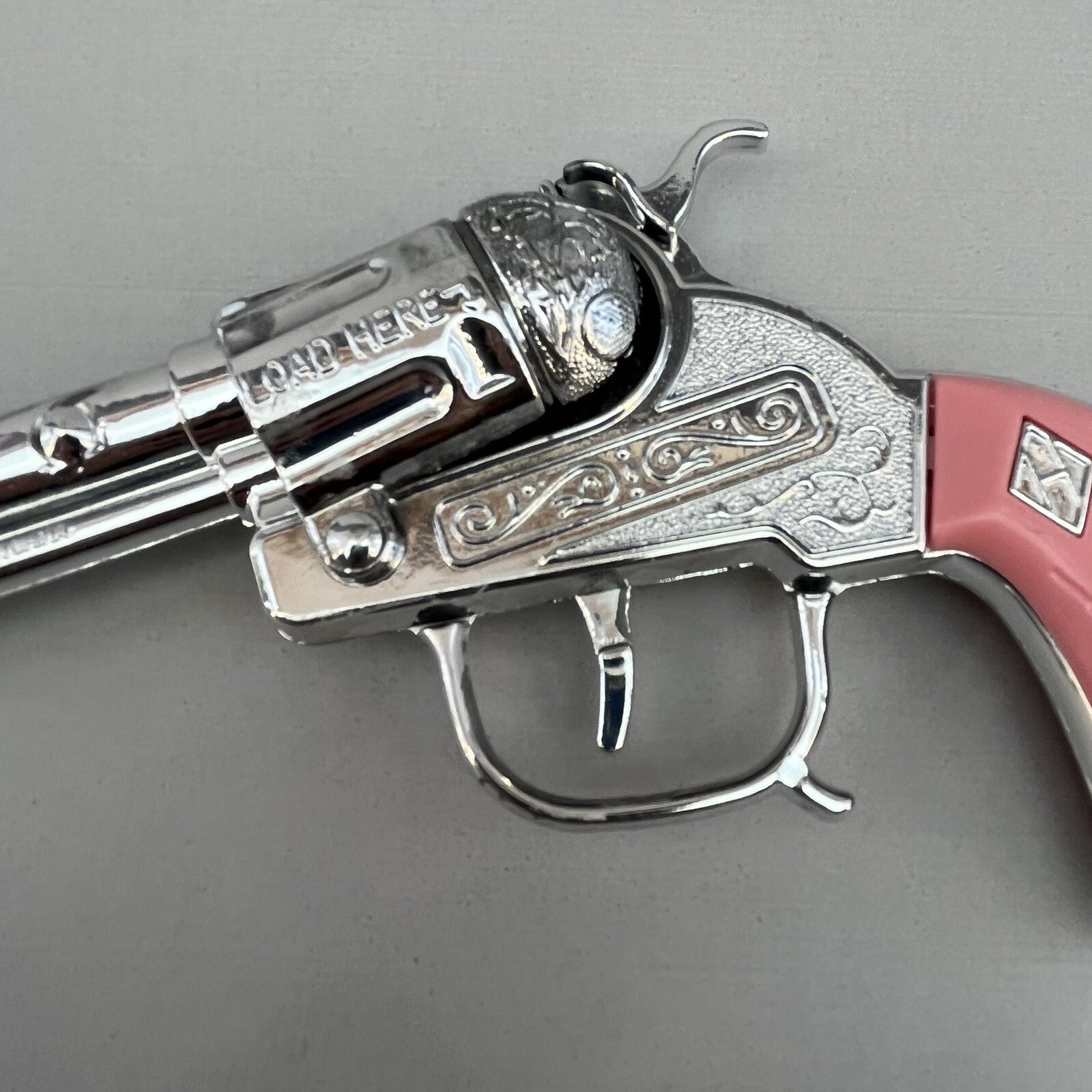 Vintage Hubly Pink Cowgirl Chrome Metal Toy Cap Gun eBay