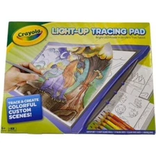 Crayola Light-Up Tracing Pad, Blue Bright LED Power Ultra Thin Tablet New