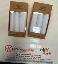 Dockers 100 Cotton White Handkerchiefs 6 Pack 2 - 3 Packs   New in Boxes