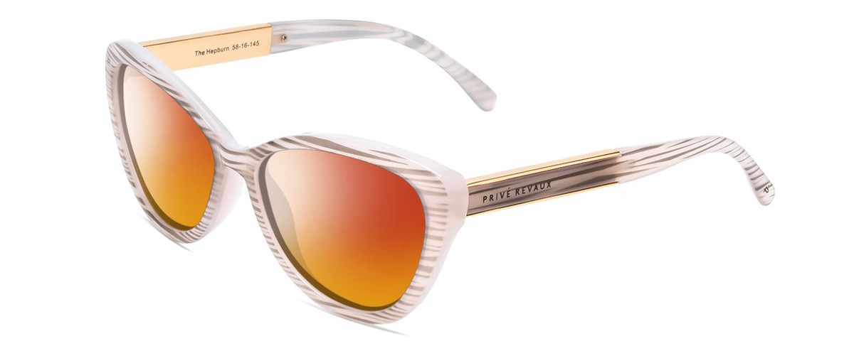 Prive Revaux Hepburn 2.0 Cateye Polarized Sunglasses White 