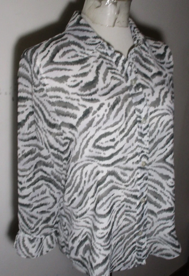 Blusa ALFRED DUNNER Gris Manga 3/4 Talla 10 Foto 3 de 4