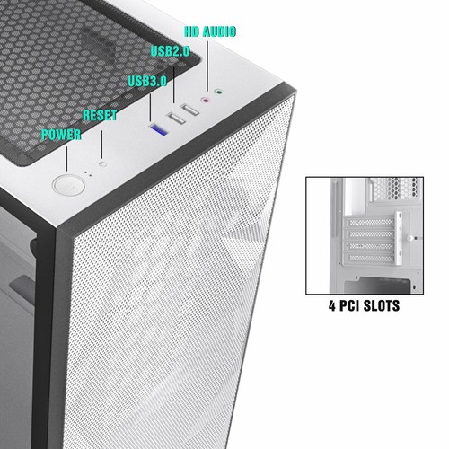DarkFlash Gaming PC Case Mesh Micro-ATX Black/White/Pink/Mint Computer PC Tower - Picture 22 of 49