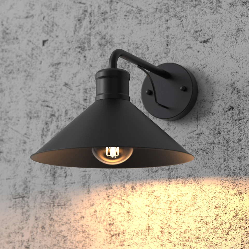 Farmhouse Wall Lights Outdoor Barn Light E27 Front Porch Wall Lights Black IP44 - image 2 of 4