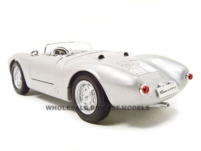 PORSCHE 550A SPYDER SILVER 1/18 DIECAST MODEL CAR BY MAISTO 31843