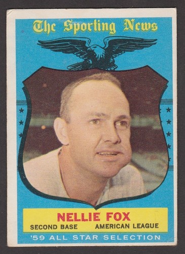 1959 TOPPS  BASEBALL  #  556  NELLIE FOX  AS   INV  J1717 - Afbeelding 1 van 2
