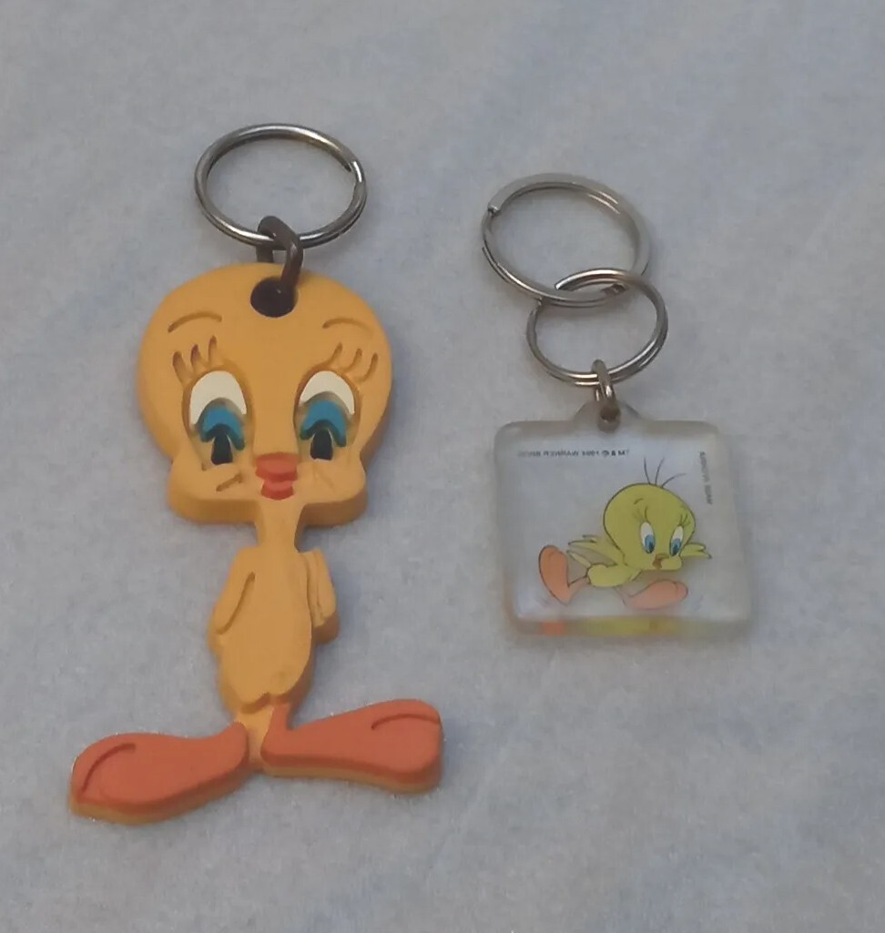 Vintage Looney Tunes 1989/94 Warner Brothers Tweety Bird Keychains