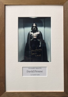 Star Wars Filmmontage original signiert von David Prouse als Darth Vader