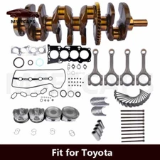 2AZ-FE 2.4L Engine Overhaul Rebuild Kit w/ Crankshaft Rods Timing Kit for Toyota