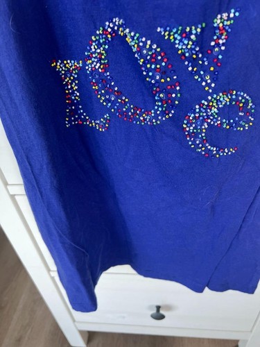 VINTAGE..UNWORN..NWT KATE MOSS TOPSHOP BLUE 'LOVE' T SHIRT SIZE AU/UK12 - Bild 6 von 8
