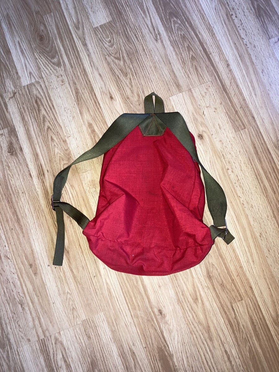 Rare Vintage 80s North Face Red Backpack Day Bag Brown Label