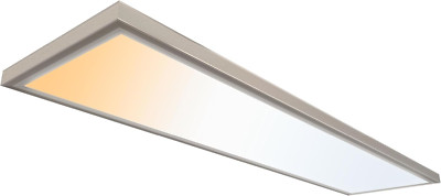 Slim 1x4 Ft Dimmable Ceiling Light Panel - 3CCT Adjustable, Brushed Nickel