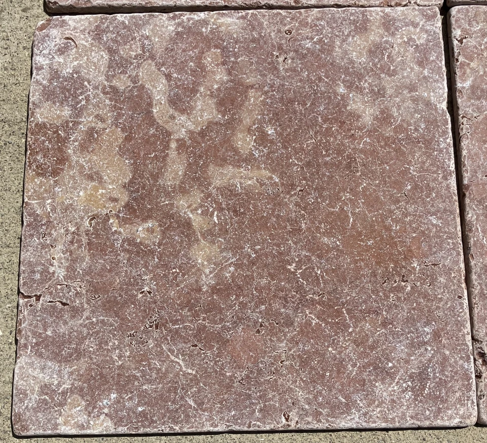 Azulejo de piedra natural de mármol pulido Rosa Verona 12x12x3/8" - 50 azulejos, 50 pies cuadrados Foto 2 de 3