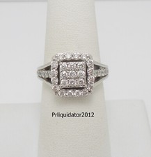 1CT Natural Diamond Anniversary Engagement Wedding Bridal Ring 14K White Gold