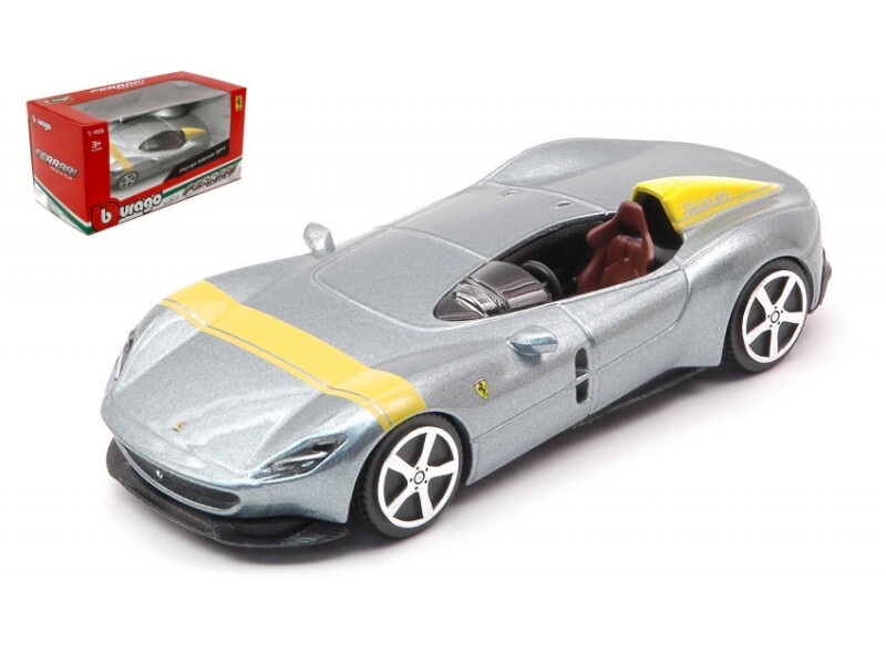 BURAGO 1/43 FERRARI MONZA SP1 COLOR ARGENTO MODELLINO