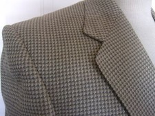 Mens Blazer Sport Coat Suit Jacket STAFFORD 42L Ivory Green SILK Wool Y31
