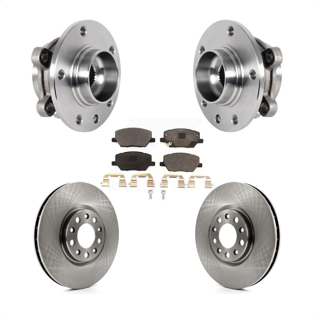 Hub Bearing Disc Brake Rotor  Pad Front Kit For Jeep Compass Renegade Fiat