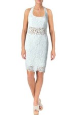  190 NWT LAUREN RALPH LAUREN Sz8 SCOOP NECK LACE DRESS IN WHITE