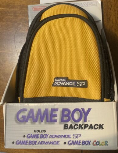 Mini sac à dos Gameboy Advance SP étui de transport Nintendo Pokemon jaune TOUT NEUF - Photo 1 sur 9