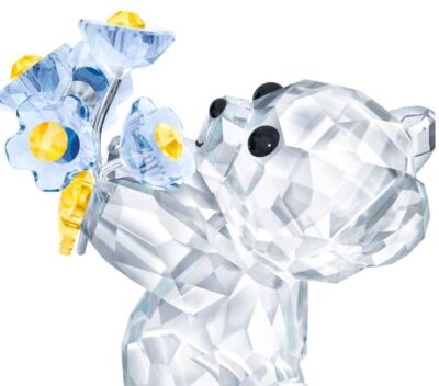 Swarovski Kris Bear Forget-me-not Figurine Designer Stefanie
