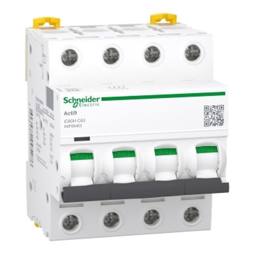 EXPORT SCHNEIDER A9F89463 Interruttore magnetotermico iC60H 4P C 63A 10000A