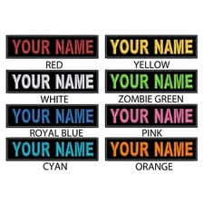 BEST SELLING 3X1 size Custom NAME TAG Embroidered "Iron on", FAST SHIPPING