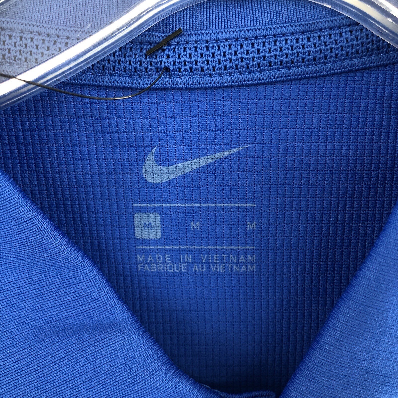 Nike Men's Football Polo Shirt Size Medium Blue CI4470 Short Sleeve for