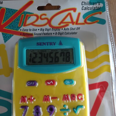Vtg NOS 90s Kids Calc Calculator Sentry Children's Calculator