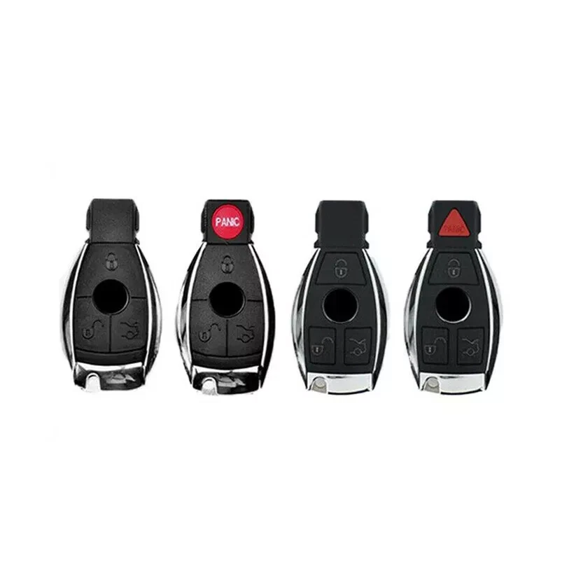 Funda protectora de cuero real para llavero de coche para Mercedes Benz C E CLA ML GLK AMG Foto 2 de 4