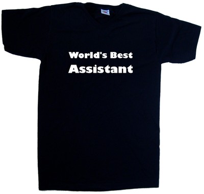 World's Best Assistant T-Shirt mit V-Ausschnitt