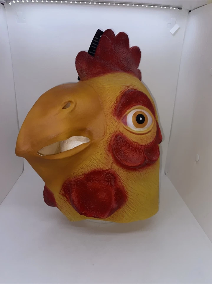 Nuevo Disfraz Espeluznante Fiesta De Lujo Gallo Pollo Máscara Gallo Juegos con disfraces Halloween Foto 4 de 4