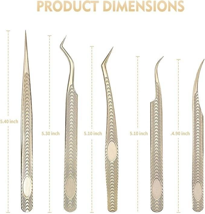 Pinzas para extensiones de pesañas: pinzas profesionales para lograr.nuevo.2025 Foto 2 de 2