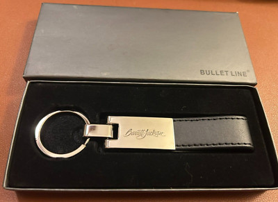 NIB Barrett-Jackson Bullet Line UltraHyde Silver Key Ring 