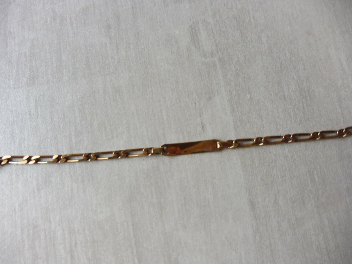 Lot De 12 Gourmettes Enfant Plaqué Or Vintage - Bijoux Anciens, Fonds De Bijouterie