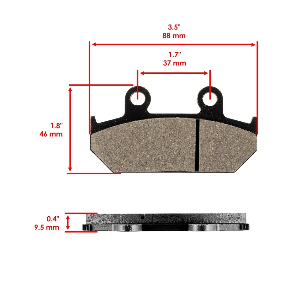 Front Brake Pads for Honda NX650 Dominator 1988 1989 / 45105-Ms8-008 Foto 2 de 4